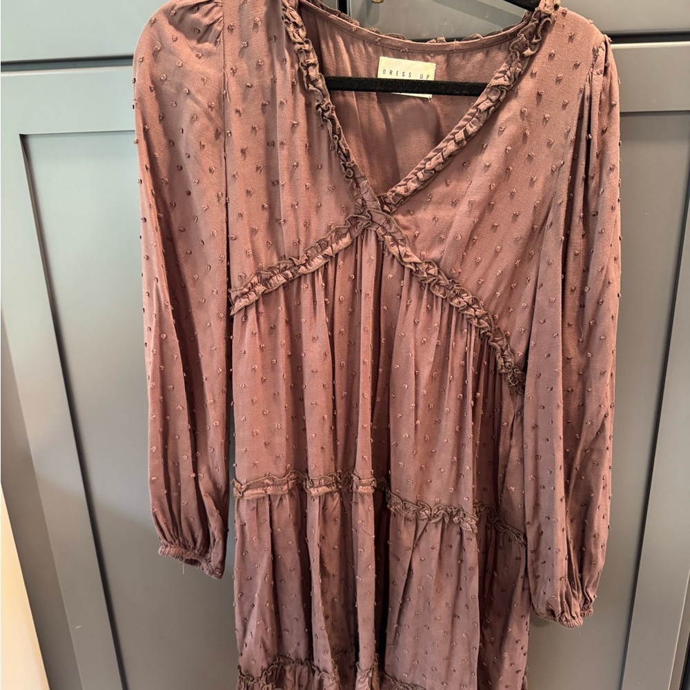 Free People Mauve Long Sleeve Dress